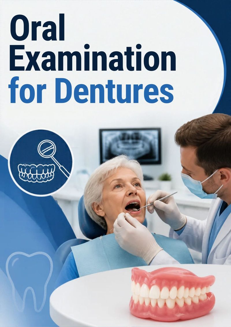 What is a denturist – a denturist examines a patient before making dentures in Guelph